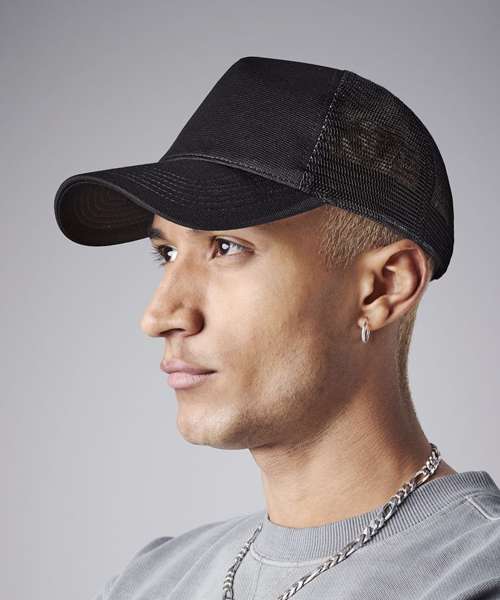 Microknit snapback trucker