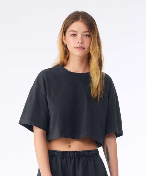 Women’s heavyweight washed cropped tee