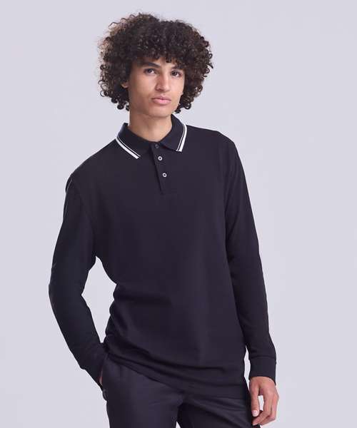 Long sleeve tipped 100 polo