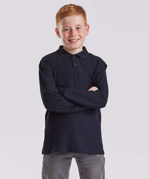 Kids long sleeve 65/35 polo